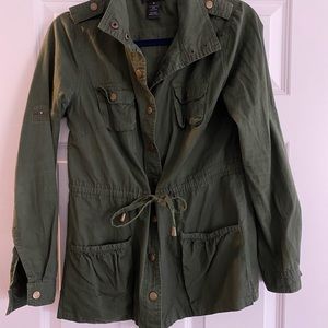 Olive green lightweight utility jacket